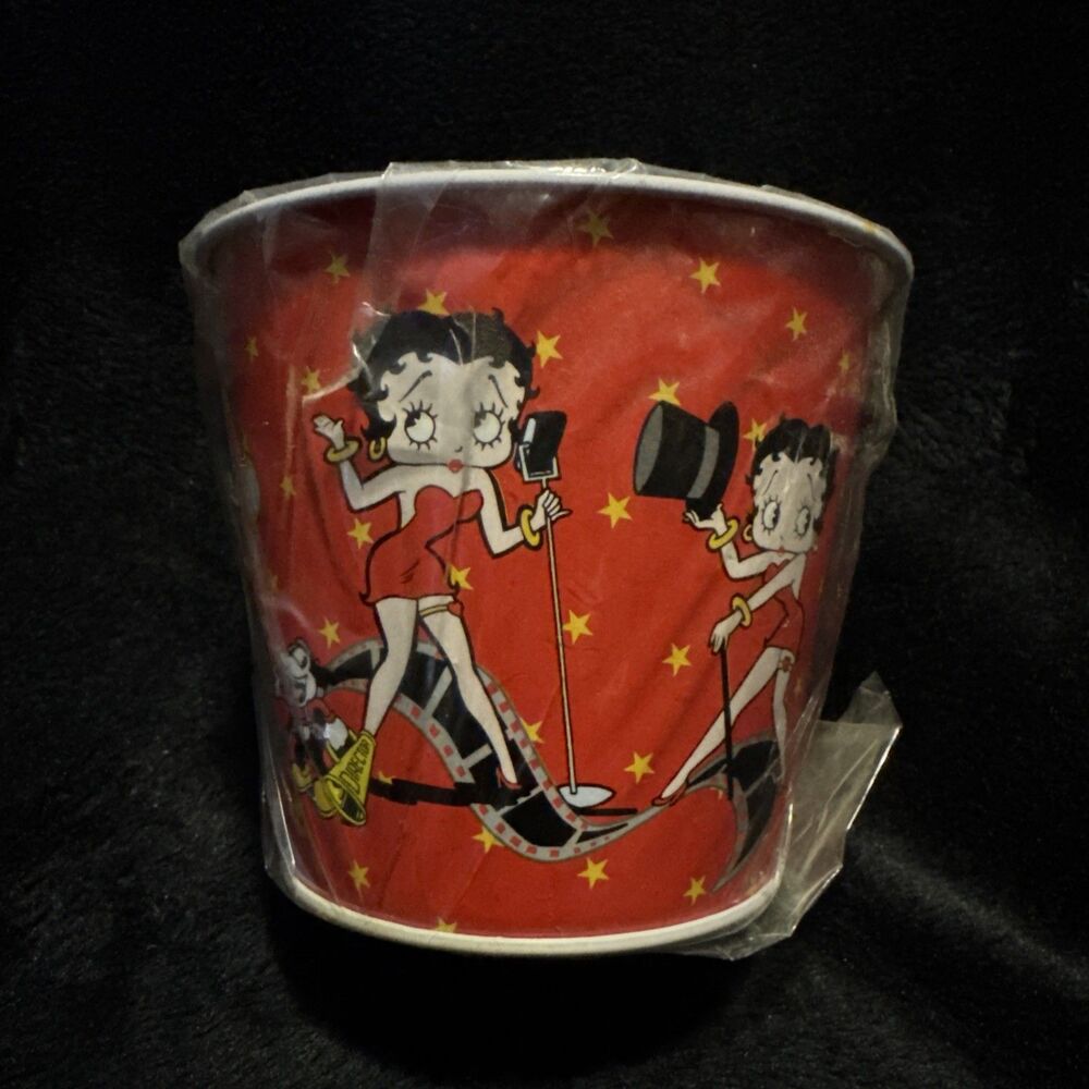 Vintage 2002 King Features Betty Boop Tin Bucket 10078 Vandor Movie Star Theme